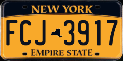 NY license plate FCJ3917