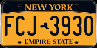 NY license plate FCJ3930