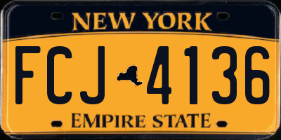 NY license plate FCJ4136