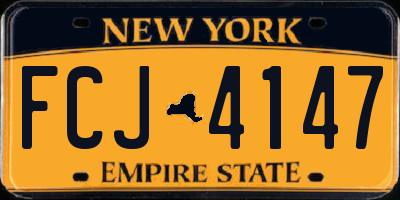 NY license plate FCJ4147