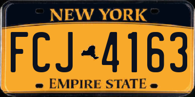 NY license plate FCJ4163
