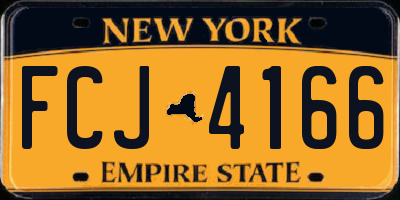 NY license plate FCJ4166
