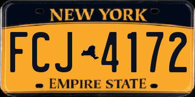 NY license plate FCJ4172
