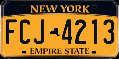 NY license plate FCJ4213