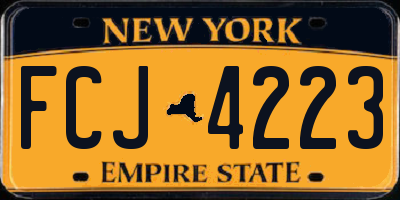 NY license plate FCJ4223