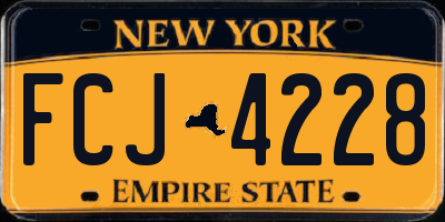NY license plate FCJ4228