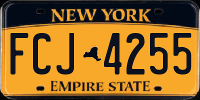 NY license plate FCJ4255