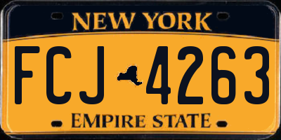 NY license plate FCJ4263