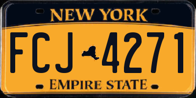 NY license plate FCJ4271