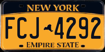 NY license plate FCJ4292
