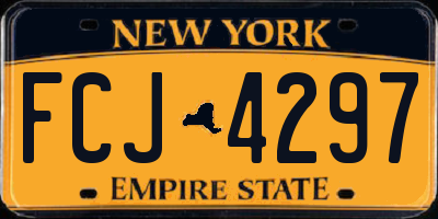 NY license plate FCJ4297
