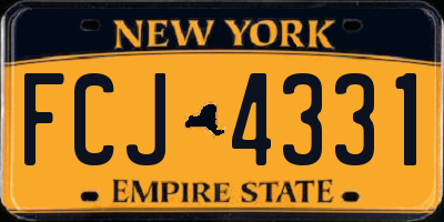 NY license plate FCJ4331