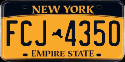 NY license plate FCJ4350