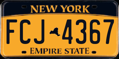 NY license plate FCJ4367