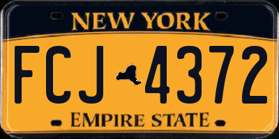 NY license plate FCJ4372