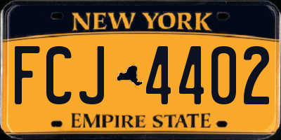 NY license plate FCJ4402
