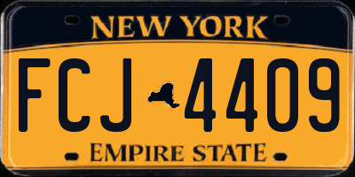 NY license plate FCJ4409