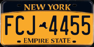 NY license plate FCJ4455