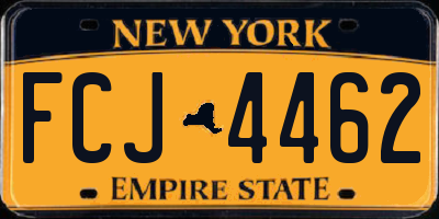 NY license plate FCJ4462