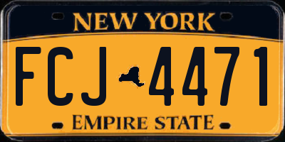 NY license plate FCJ4471