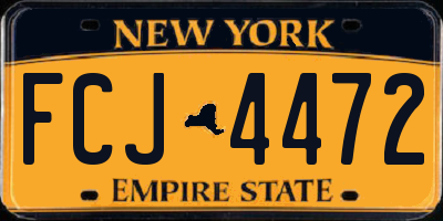 NY license plate FCJ4472