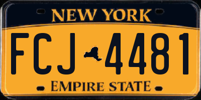 NY license plate FCJ4481