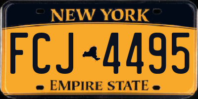 NY license plate FCJ4495