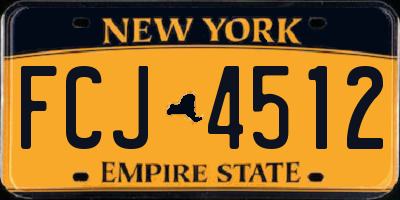 NY license plate FCJ4512