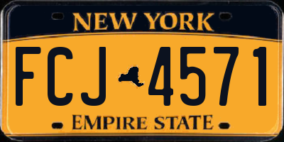 NY license plate FCJ4571