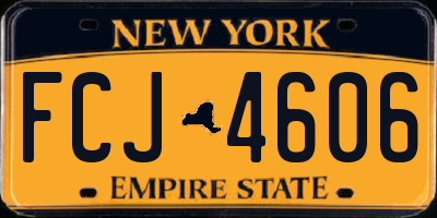 NY license plate FCJ4606