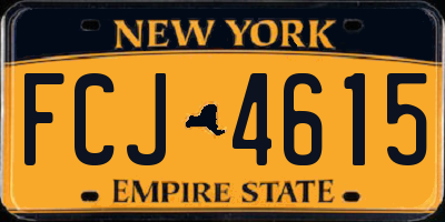 NY license plate FCJ4615