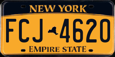 NY license plate FCJ4620