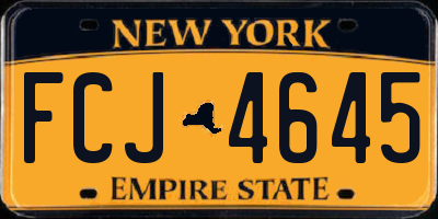 NY license plate FCJ4645