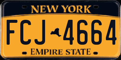 NY license plate FCJ4664