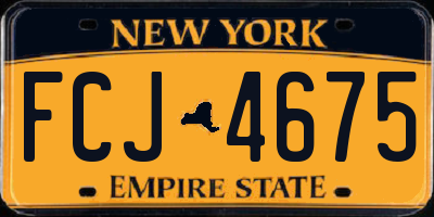 NY license plate FCJ4675