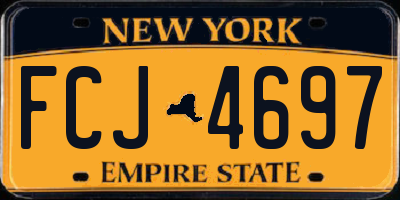 NY license plate FCJ4697