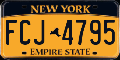 NY license plate FCJ4795