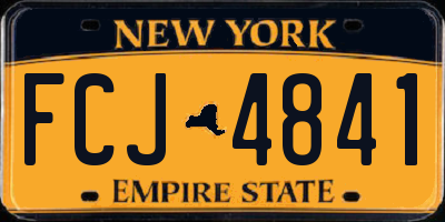 NY license plate FCJ4841