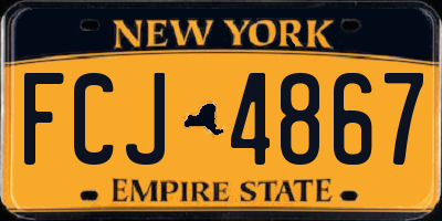 NY license plate FCJ4867