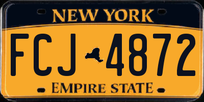 NY license plate FCJ4872