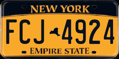 NY license plate FCJ4924