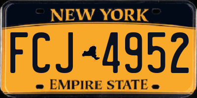 NY license plate FCJ4952
