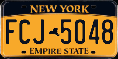 NY license plate FCJ5048