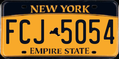 NY license plate FCJ5054