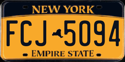 NY license plate FCJ5094