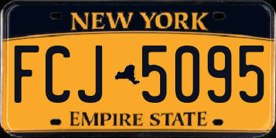 NY license plate FCJ5095