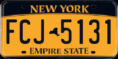 NY license plate FCJ5131