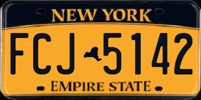 NY license plate FCJ5142