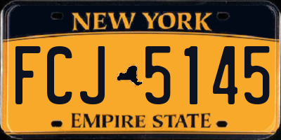 NY license plate FCJ5145