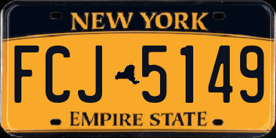 NY license plate FCJ5149